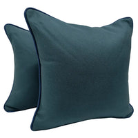 Deep Blue Luxe Pillow Covers (16×16,Set of 2) |  ZIPCushions