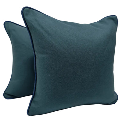 Deep Blue Luxe Pillow Covers (16×16,Set of 2)