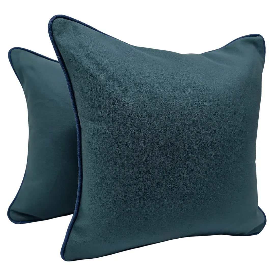 Deep Blue Luxe Pillow Covers (16×16,Set of 2) | ZIPCushions