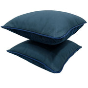 Deep Blue Luxe Pillow Covers (16×16,Set of 2) | ZIPCushions