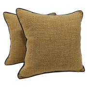 Golden Mustard & Soft Gray Pillow Covers (16×16, Set of 2) | ZIPCushions