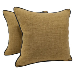Golden Mustard & Soft Gray Pillow Covers (16×16, Set of 2)