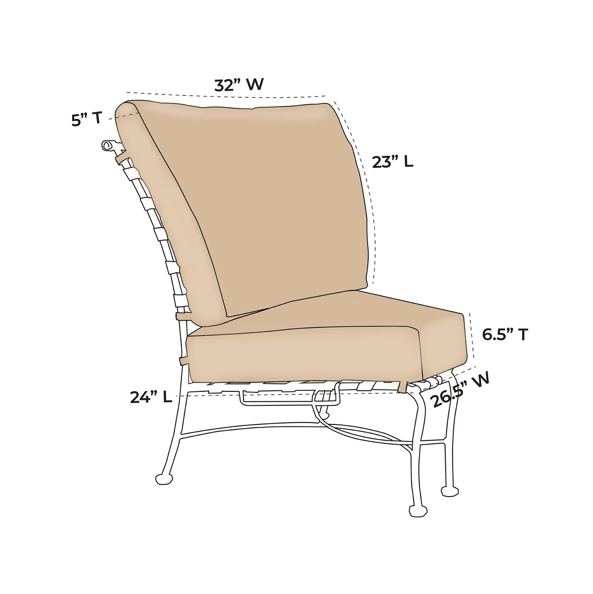 OW Lee Classico Replacement Corner Sectional Cushion (Seat and Back) | ZIPCushions