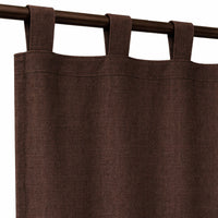 Sunbrella Canvas Mink Brown Curtain