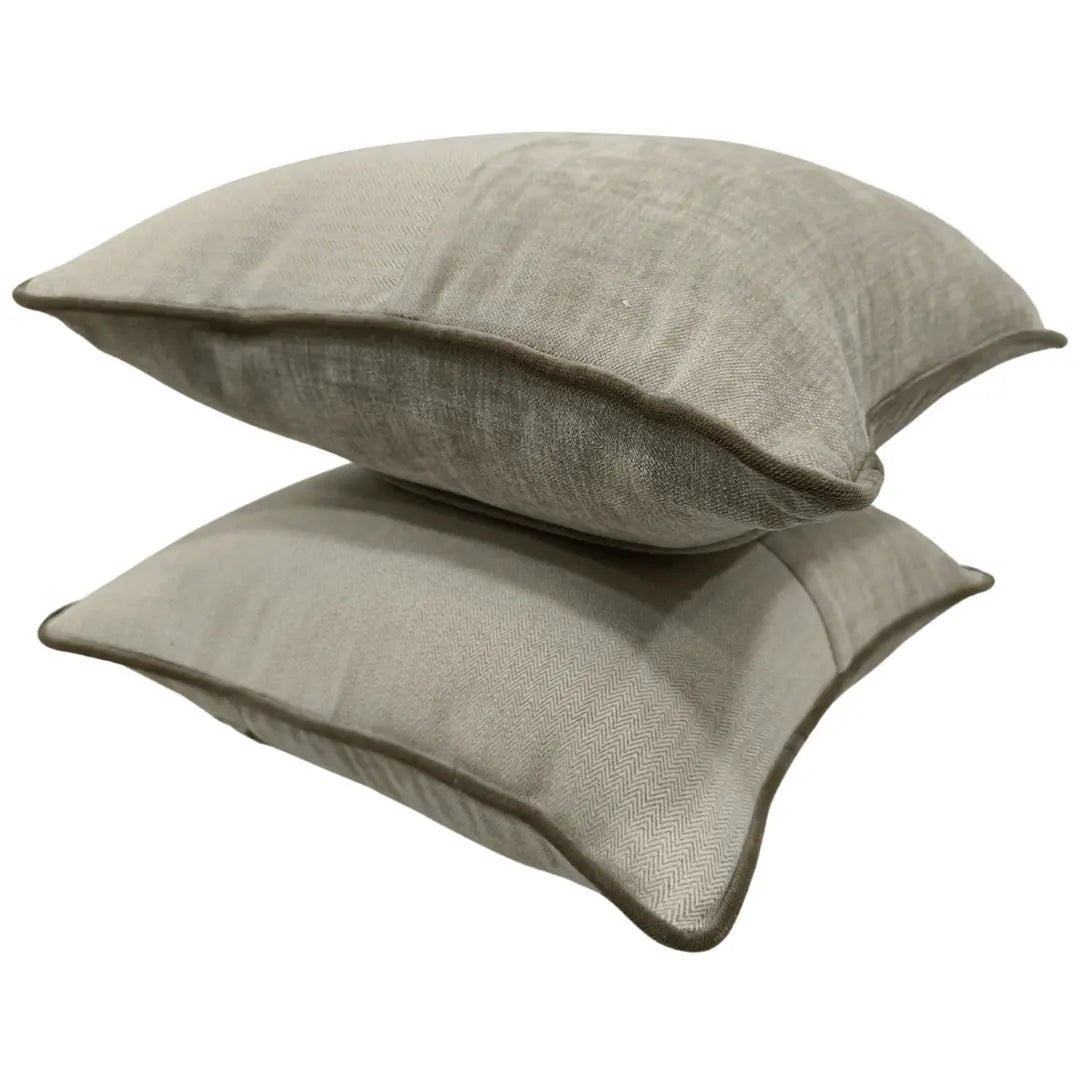 Warm Taupe Textured Pillow Covers (16×16, Set of 2) |  ZIPCushions