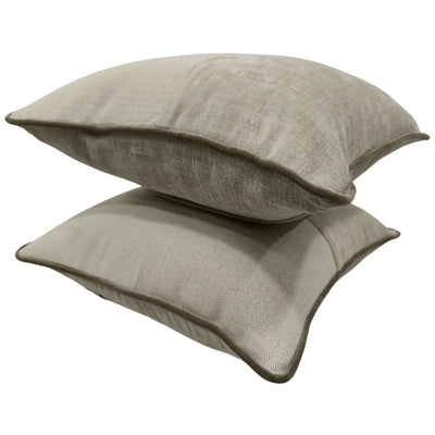 Warm Taupe Textured Pillow Covers (16×16, Set of 2) - Alternate image