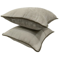 Warm Taupe Textured Pillow Covers (16×16, Set of 2)