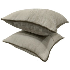 Warm Taupe Textured Pillow Covers (16×16, Set of 2) - Hover Image