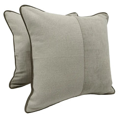 Warm Taupe Textured Pillow Covers (16×16, Set of 2)