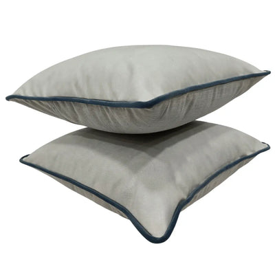 Soft Gray Leather-Like Pillow Covers (Set of 2, 16×16) - Alternate image