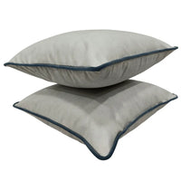 Soft Gray Leather-Like Pillow Covers (Set of 2, 16×16)
