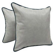 Soft Gray Leather-Like Pillow Covers (Set of 2, 16×16) | ZIPCushions