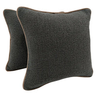 Charcoal Bouclé and Chenille Pillow Covers (Set of 2, 16×16) |  ZIPCushions