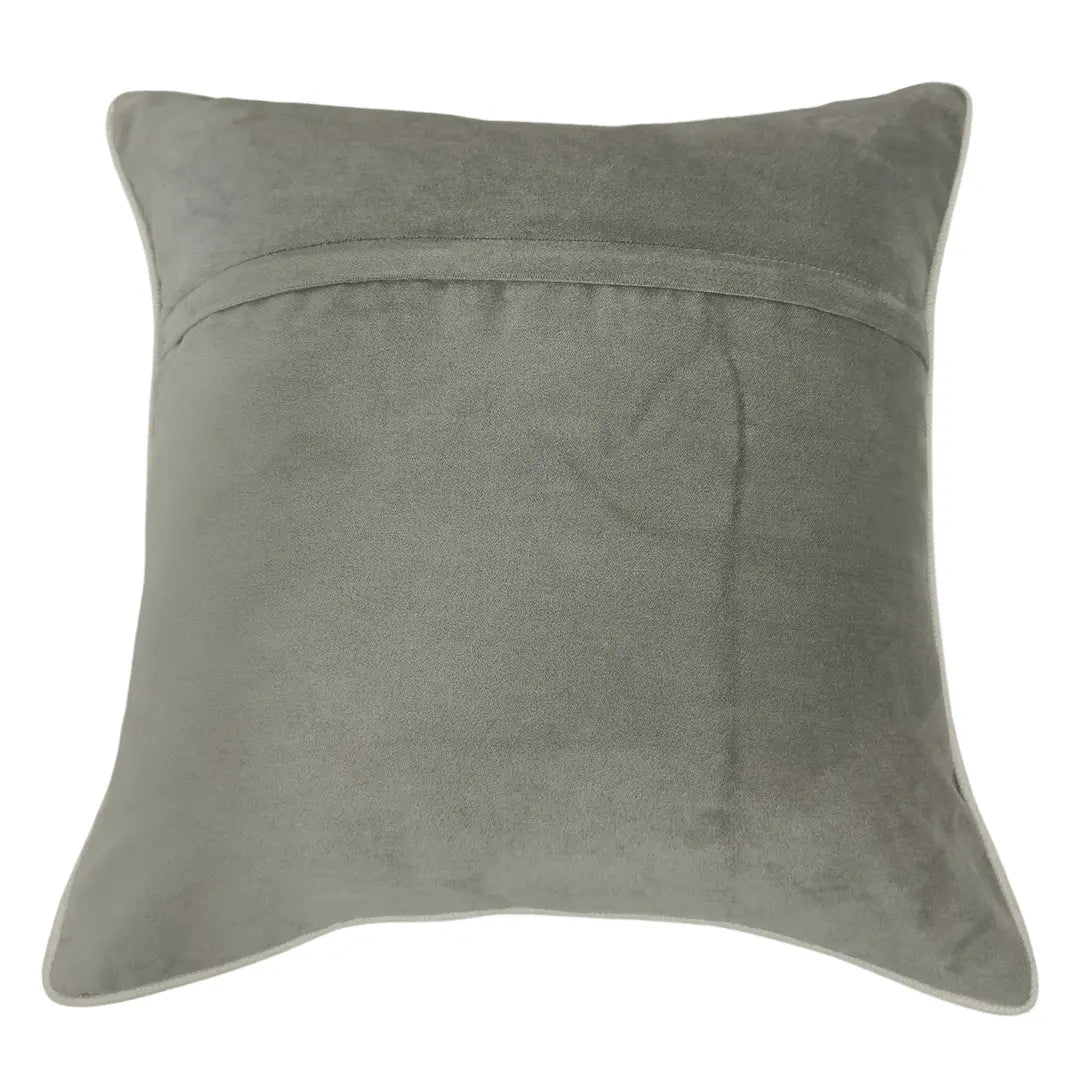 Soft Gray Chenille Pillow Covers  (Set of 2, 16×16) |  ZIPCushions
