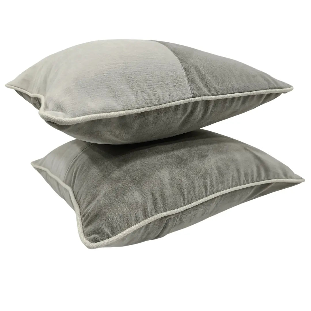 Soft Gray Chenille Pillow Covers (Set of 2, 16×16) | ZIPCushions