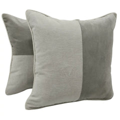 Soft Gray Chenille Pillow Covers  (Set of 2, 16×16) - Hover Image