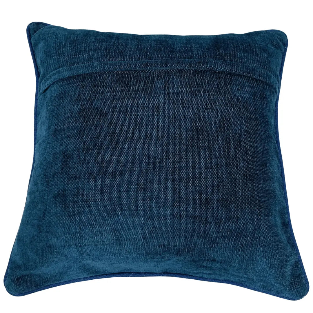 Deep Blue Leather-Like Pillow Covers (Set of 2, 16×16) |  ZIPCushions