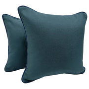 Deep Blue Leather-Like Pillow Covers (Set of 2, 16×16) | ZIPCushions
