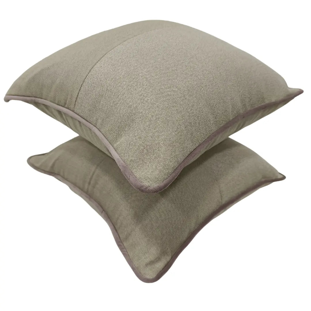 Neutral-Toned Textured Pillow Covers (Set of 2, 16×16) |  ZIPCushions