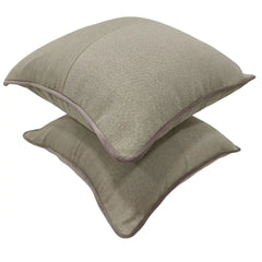 Neutral-Toned Textured Pillow Covers (Set of 2, 16×16) - Hover Image