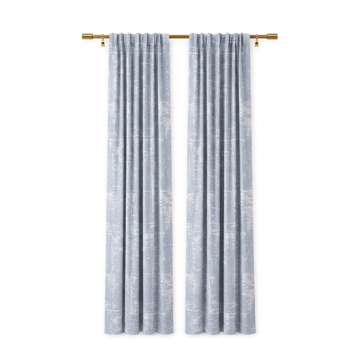 Custom Blue Haze Chinook Textured Curtain