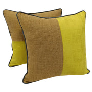 Golden Yellow & Mustard Two-Tone Pillow Covers (Set of 2, 16×16) | ZIPCushions