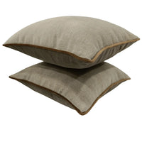Warm Taupe Pillow Covers  (Set of 2, 16×16) |  ZIPCushions