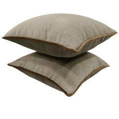 Warm Taupe Pillow Covers  (Set of 2, 16×16) - Hover Image
