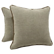 Warm Taupe Pillow Covers (Set of 2, 16×16) | ZIPCushions