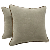Warm Taupe Pillow Covers  (Set of 2, 16×16)