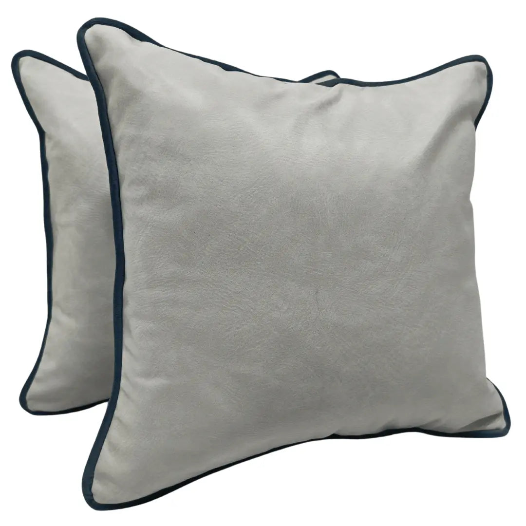 Luxurious Faux Leather Pillow Covers  (Set of 2,16×16) |  ZIPCushions