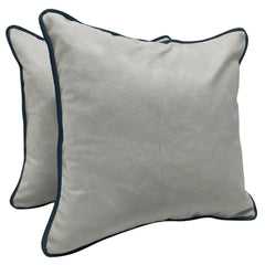 Luxurious Faux Leather Pillow Covers  (Set of 2,16×16)