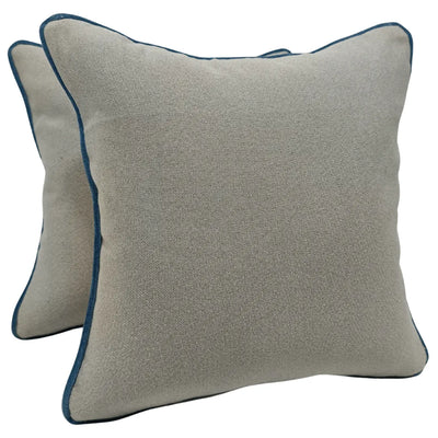 Gray Textured Pillow Covers (Set of 2, 16×16)