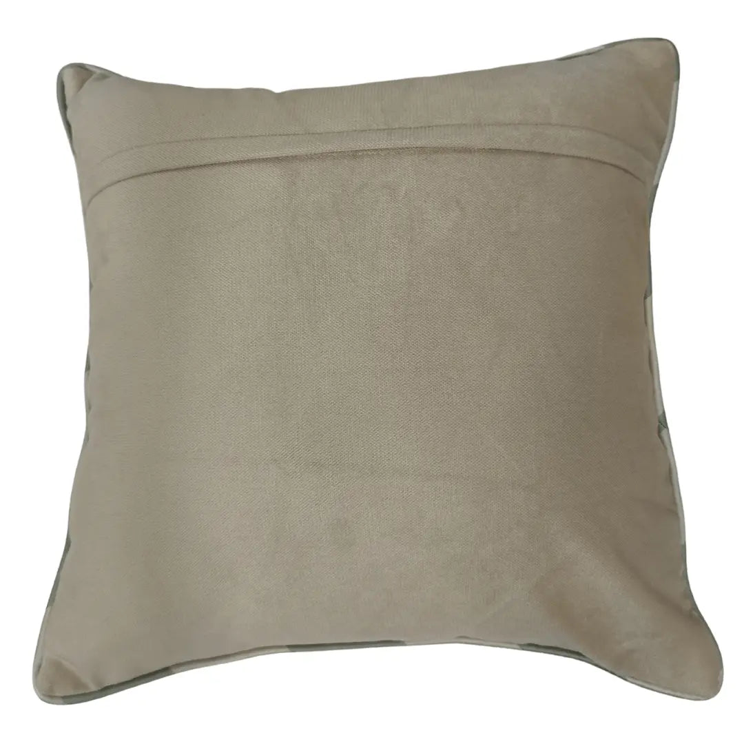 Olive Green & Cream Faux Leather Pillow Covers (Set of 2, 16×16) |  ZIPCushions