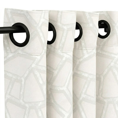 Custom Oyster Collage Jacquard Curtain - alternate view