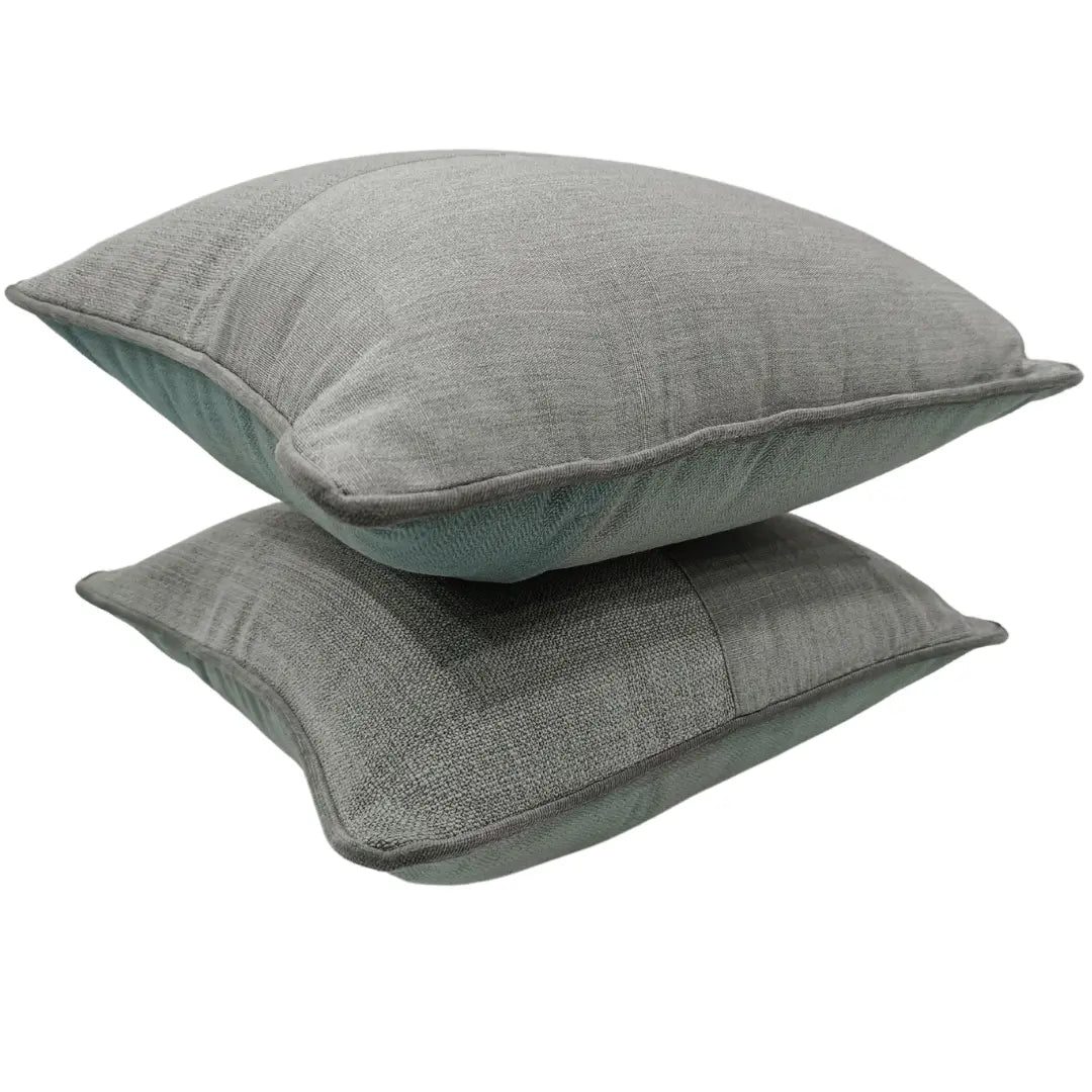 Elegant Two-Tone Gray Throw Pillow Covers  (Set of 2, 16×16) |  ZIPCushions