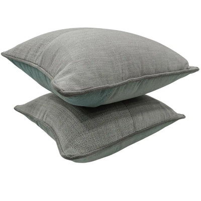 Elegant Two-Tone Gray Throw Pillow Covers  (Set of 2, 16×16) - Alternate image