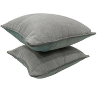 Elegant Two-Tone Gray Throw Pillow Covers  (Set of 2, 16×16)