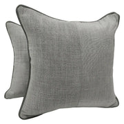 Elegant Two-Tone Gray Throw Pillow Covers (Set of 2, 16×16) | ZIPCushions