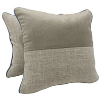 Neutral Two-Tone Velvet Pillow Covers (Set of 2, 16×16)