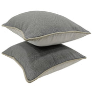 Classic Gray Herringbone Pillow Covers (Set of 2, 16×16) | ZIPCushions