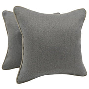 Classic Gray Herringbone Pillow Covers (Set of 2, 16×16) | ZIPCushions