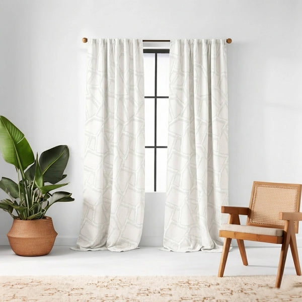 Custom Oyster Collage Jacquard Curtain