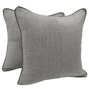 Elegant Gray Textured Pillow Covers (Set of 2, 16×16) | ZIPCushions