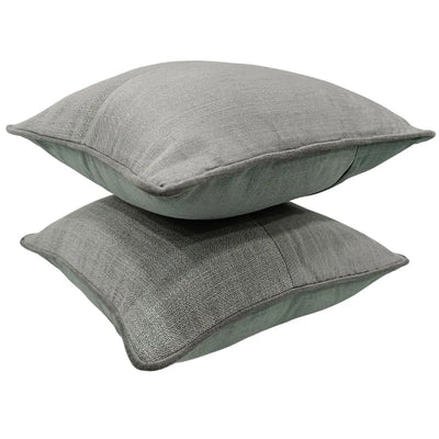 Elegant Gray Textured Pillow Covers (Set of 2, 16×16) - Alternate image