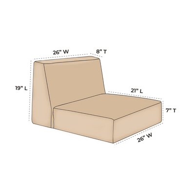 OW Lee Creighton Replacement Center Sectional Cushion (Seat & Back)