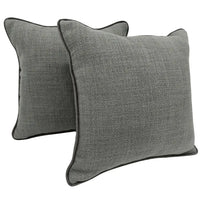Grey Intricate Pattern Pillow Covers (16x16, Set of 2)