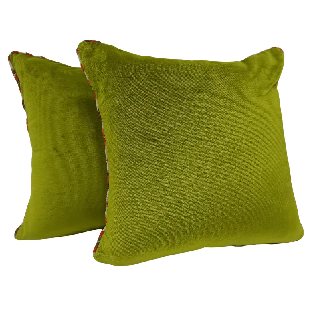 Green Velvet Pillow Covers (18x18, Set of 2) | ZIPCushions