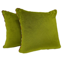 Green Velvet Pillow Covers (18x18, Set of 2)