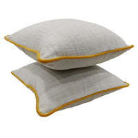 Classic Off-White & Mustard Accent Pillow Covers (Set of 2,16×16) |  ZIPCushions